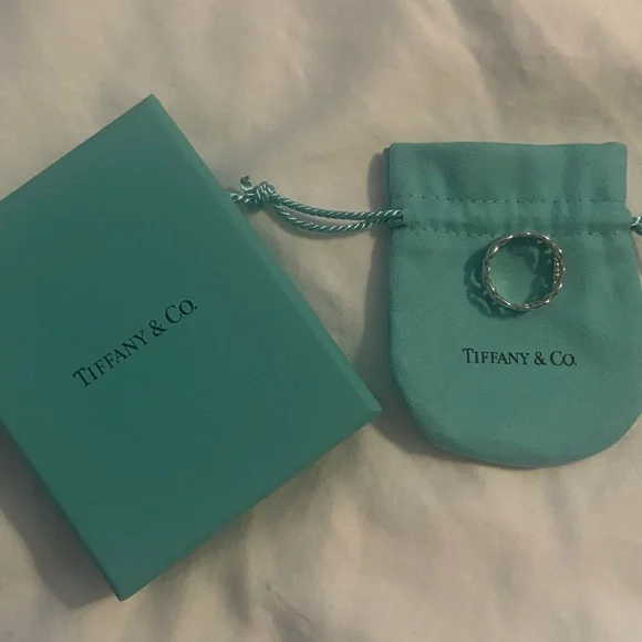 Tiffany & Co Paloma Venezia Goldoni Heart Ring - - Silver Sz8 - Picture 5 of 9